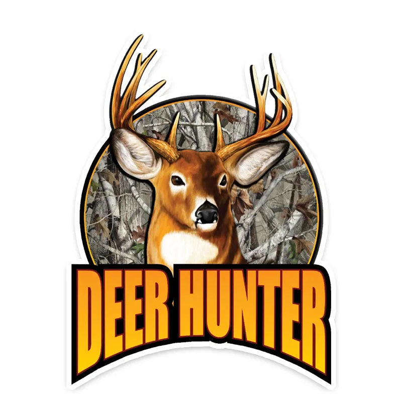 

Creative Deer Hunter Decal Hunting Car Sticker Bumper Motorcycle Decor Superior Quality Vinyl Cover Scratches Waterproof PVC