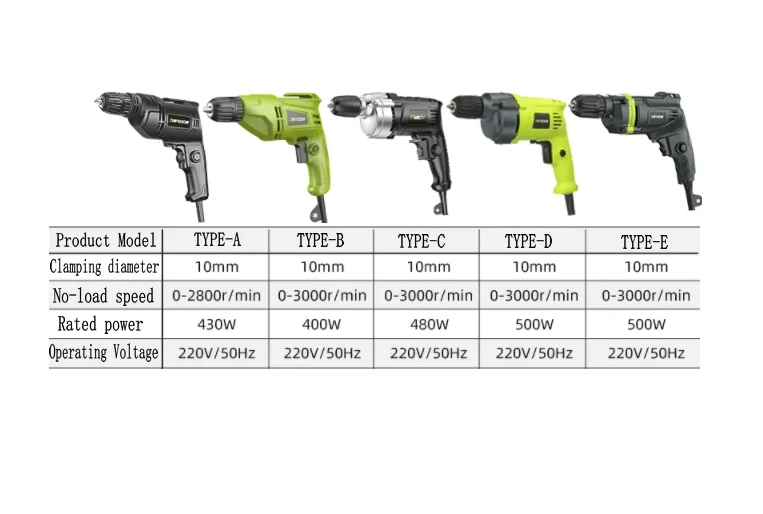 AC220V 500 Вт 0-10 мм многофункциональная бытовая электрическая дрель, электрическая отвертка, быстрозажимный патрон, портативная работа, многостильная опционально