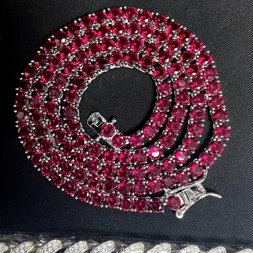 S925 Silver Tennis Chain Ice Out 4mm 