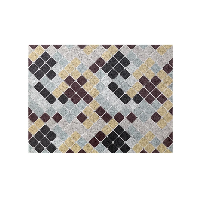 Door Mat Carpet Hallway Bedroom Living Room Balcony Porch Entrance Doormat Dust Removal Waterproof Non-slip Silk Loop Mat Carpet S
