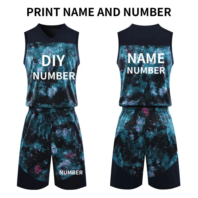 green DIY Youth Cheap college Basketball Jerseys Breathable Throwback custom Outdoor Running Training basketball jerseys shorts - Цвет: green DIY