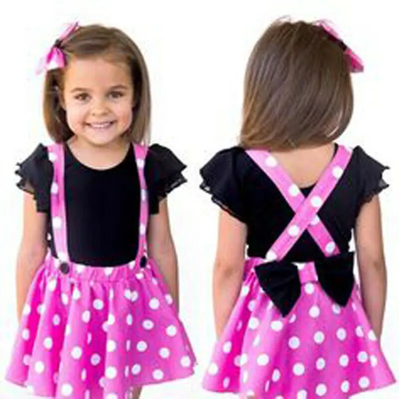 Летняя одежда для маленьких девочек 12 мес.-4 лет топ ремешок комбинезона юбка