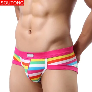 

Search With Men Cotton Stripes Triangular U Convex Sexy Type Men'S Underwear
