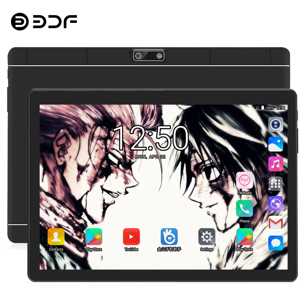 BDF планшетный ПК 10 дюймов Octa Core 4G Телефонный звонок Google Рынок, Wi-Fi, FM, Bluetooth 10,1 Планшеты 4 Гб+ 64 ГБ Android 7,0 Tab
