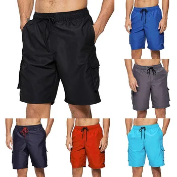 

2020 New Summer Men's Board Shorts Solid Loose Beach Brand Shorts Surfing Men Boardshorts Male Breathable Casual Short Pants