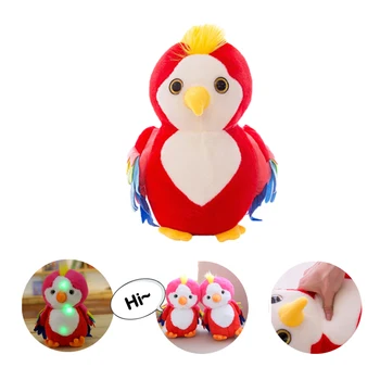 

A parrot doll a talking bird shining funny colorful doll plush toy