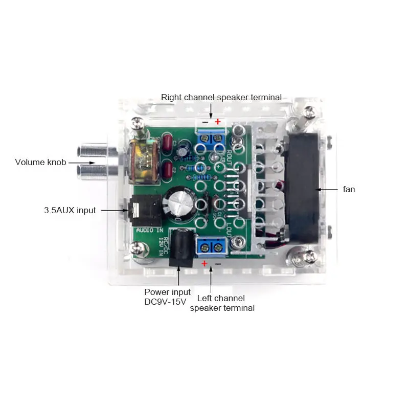 AAAE Top-Tda7297 цифровой усилитель доска 15 Вт+ 15 Вт Hifi 2,0 Двухканальный аудио усилитель доска для мини книжная полка коробка