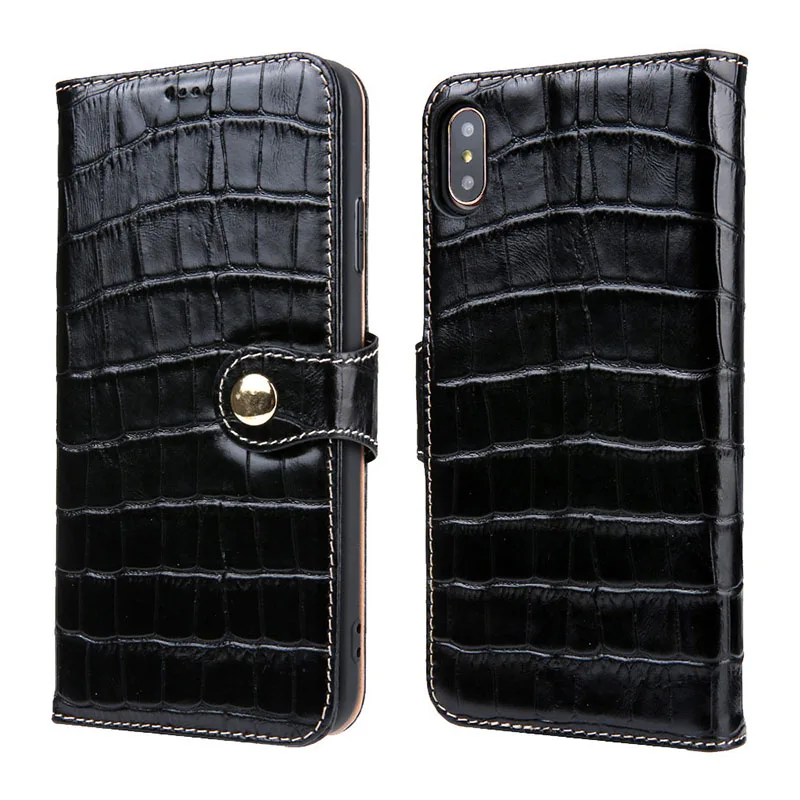 Чехол-книжка из натуральной коровьей кожи для Fphone 7 8 Plus XS MAX 11 12 13 Pro Max | Мобильные