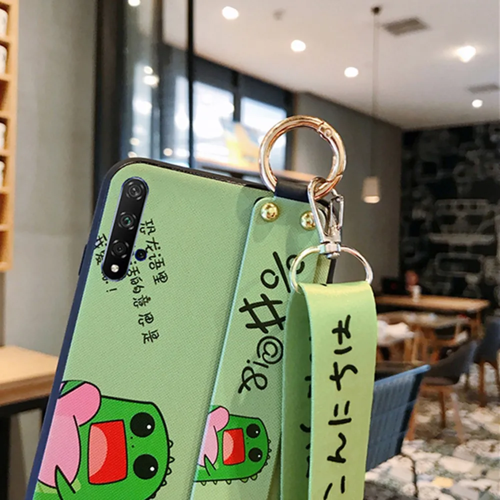 Для huawei P30 P20 mate 20 30 honor 8x9x20 pro P Smart plus Z Y9 prime nova 3i 5i 5 pro чехол-накладка из ТПУ с ремешком с изображением динозавра авокадо