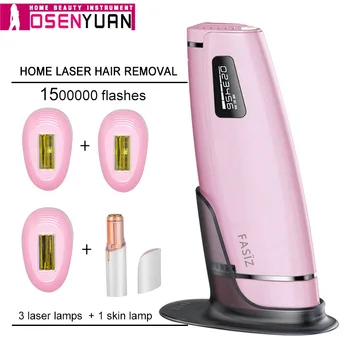 

Mini Electric Laser Hair Remover Portable Depilator Face Body Armpit Bikini Hair Removal with Built-in LCD Display Machine Pink