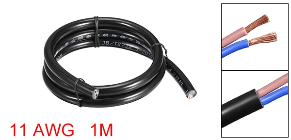 2 Core 11AWG 3.3ft Uxcell РВВ провод кабель удлинитель Медный провод проводник 2/3/7/8/10 сердечник 13/16/17/18/20 AWG 1/2/3/6 м 3,3/6,6/ 9,8/19.7ft - Цвет: 2 Core 11AWG 3.3ft