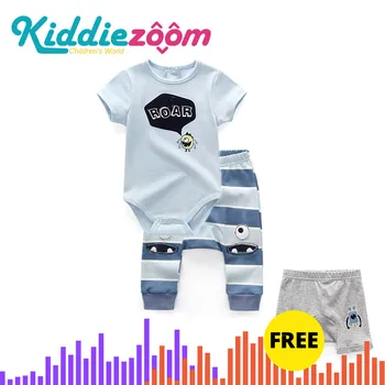 

Baby boy clothes summer baby clothing sets bodysuit+pants suit cartoon newborn suits