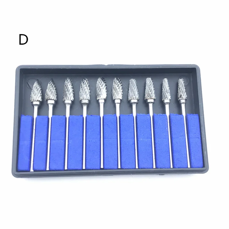 10PCS Dental Burs Drills Nitrate Tungsten Steel Carbide Burs Dental Lab Material 2.35mm images - 6