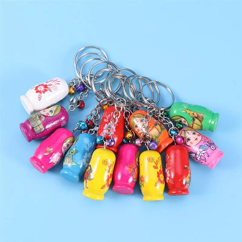 12 шт. русские куклы игрушки оптом деревянная кукла брелок телефон бабушка