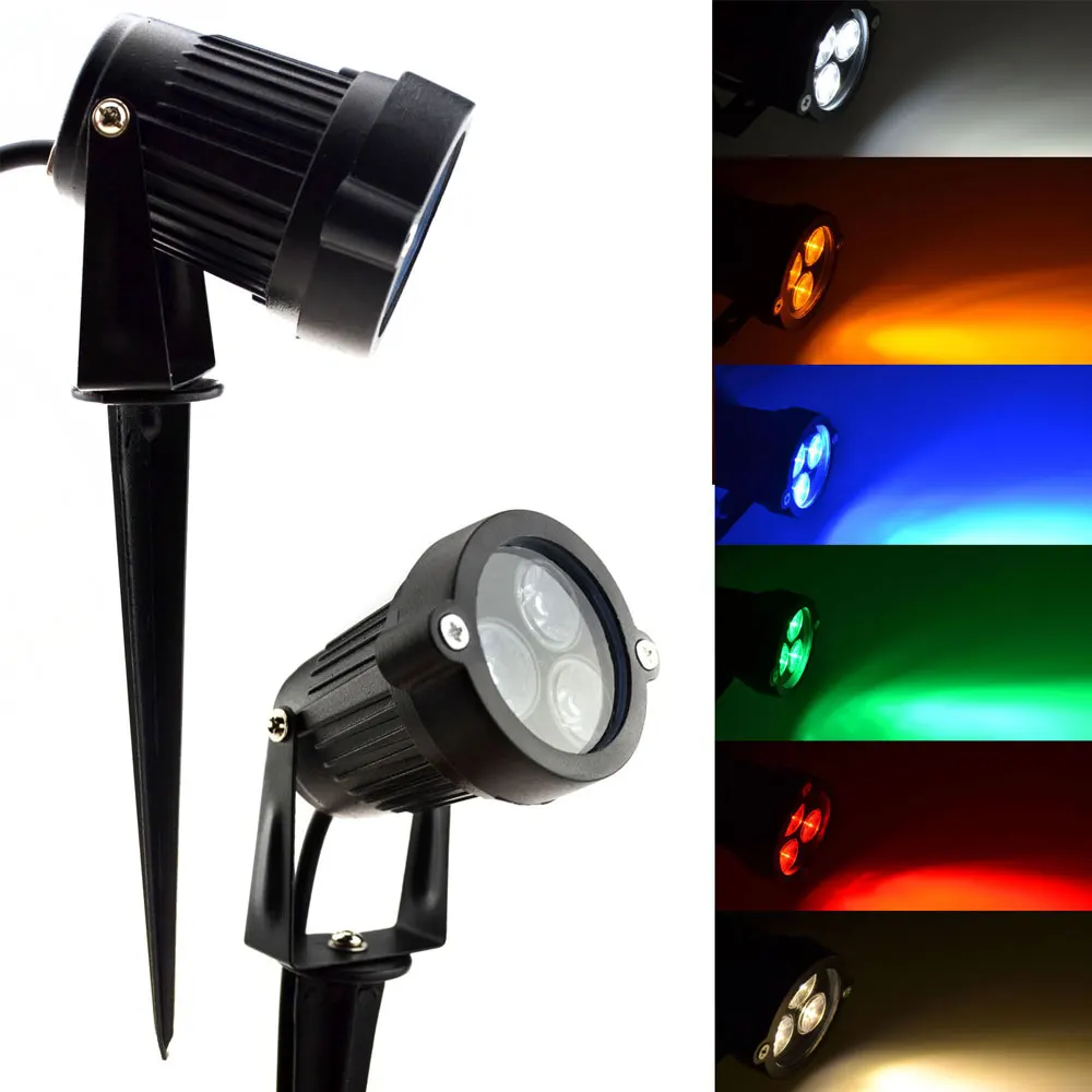9W Waterproof Landscape led light 12V 24V 110V 220V Landscape Spot Light IP65 Outdoor LED Spike Light for Garden Lamp