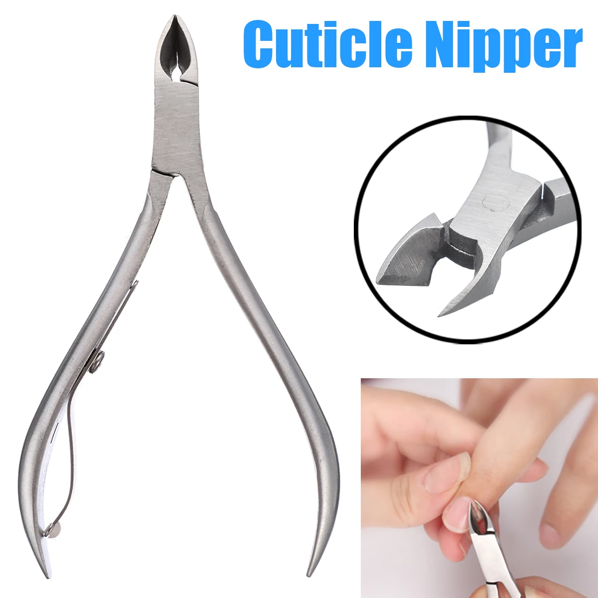 

Professional Nail Cuticle Nipper Double Spring Stainless Steel Nail Tool for For Cutting Ingrow/Thick/Hard Toe Nails