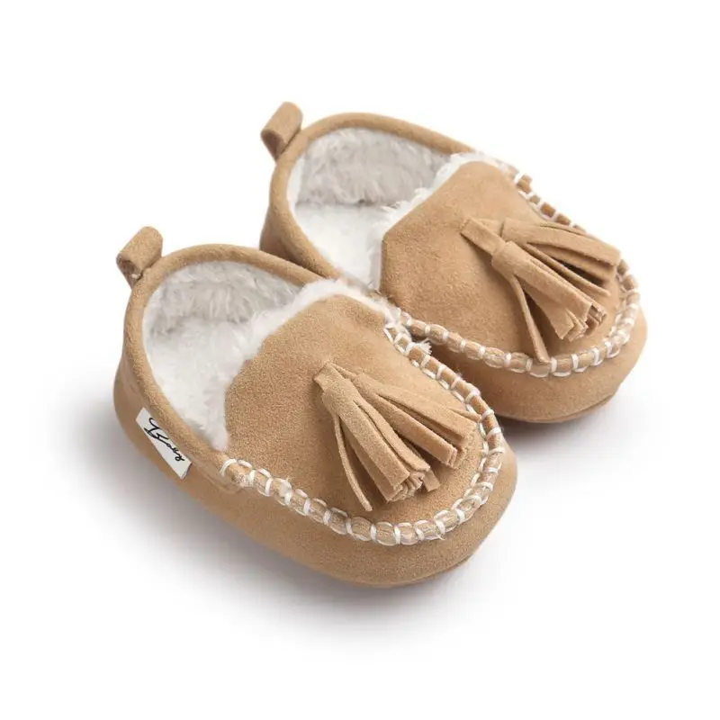 Обувь для новорожденных из искусственной замши; мокасины на мягкой нескользящей подошве; обувь для первых шагов для детей 0-18 месяцев - Color: 35
