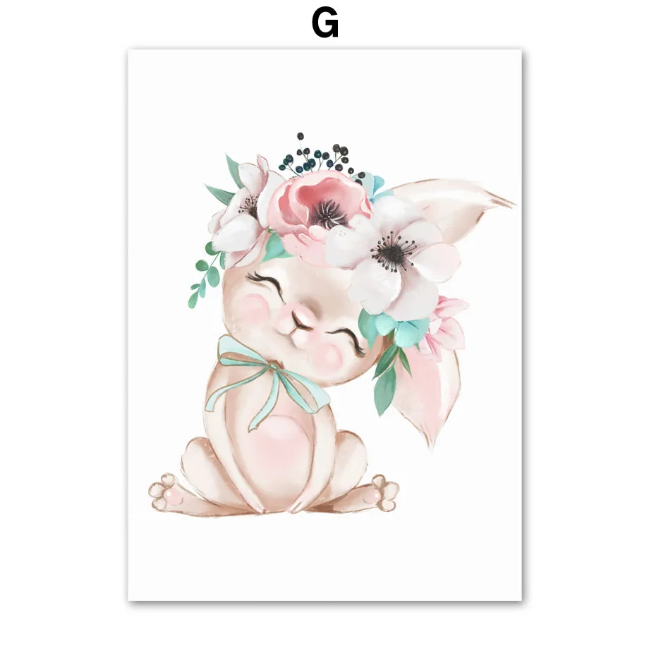 Easter-Eggs-Bunny-Duckling-Girl-Flowers-Nordic-Posters-And-Prints-Wall-Art-Canvas-Painting-Wall-Pictures (9)