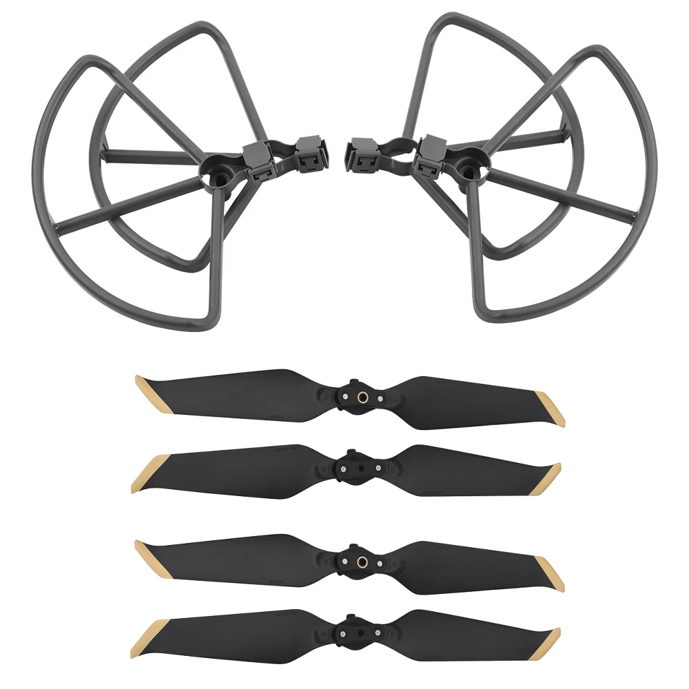 Золотой Propeller Protector 8743F Low Noise Props for Mavic 2 Pro Zoom Propeller Blade Guard Protective Bumper Kits Drone Spare Parts - Цвет: Золотой