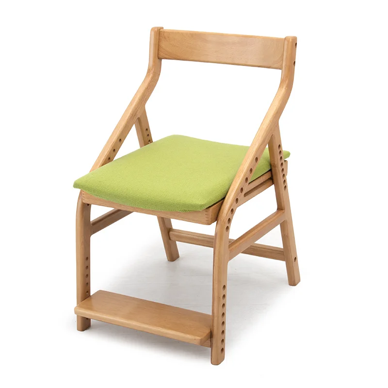 

Japanese-style Children's Study Chair Cloth Dining Solid Wood Liftable Removable Washable Desk