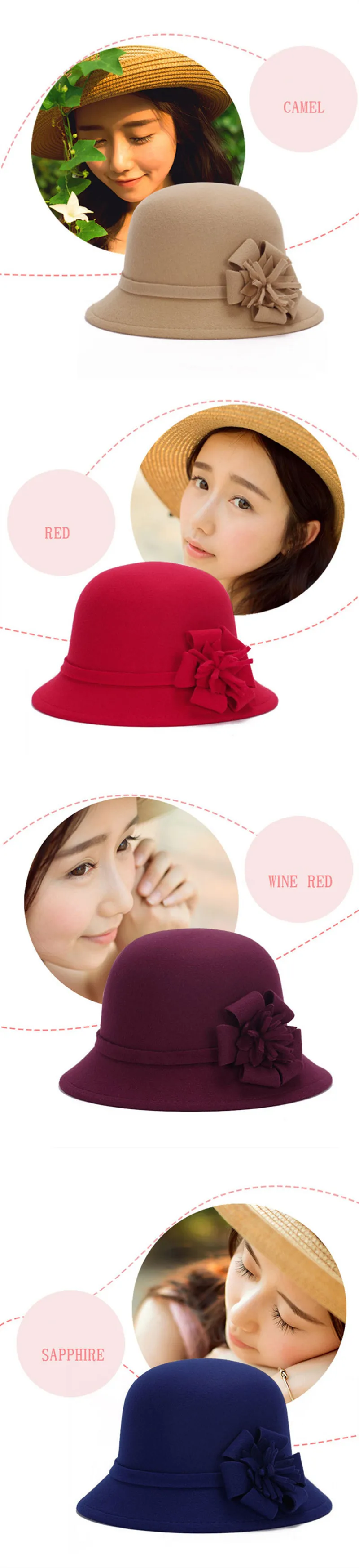 SHALUOTAOTAO тренд осень зима женские Fedoras модные цветочные украшения Sombreros элегантные винтажные женские бренды Панама шляпа новинка