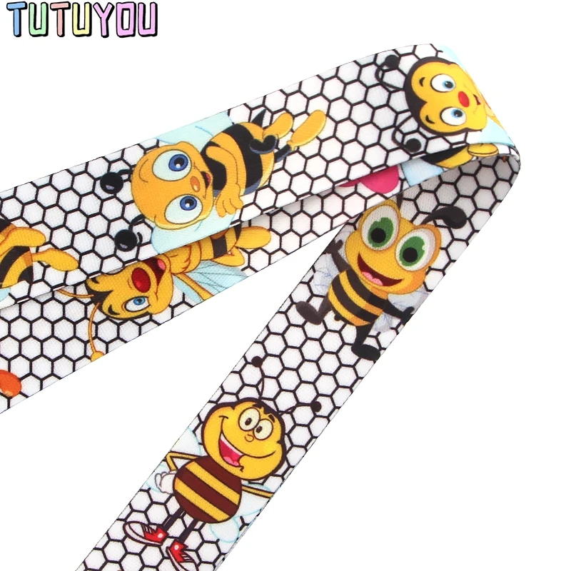 PC392 Bee Lanyards ID бейдж держатель ID карты пропуск мобильный телефон ремешки бейдж держатель для ключей брелок