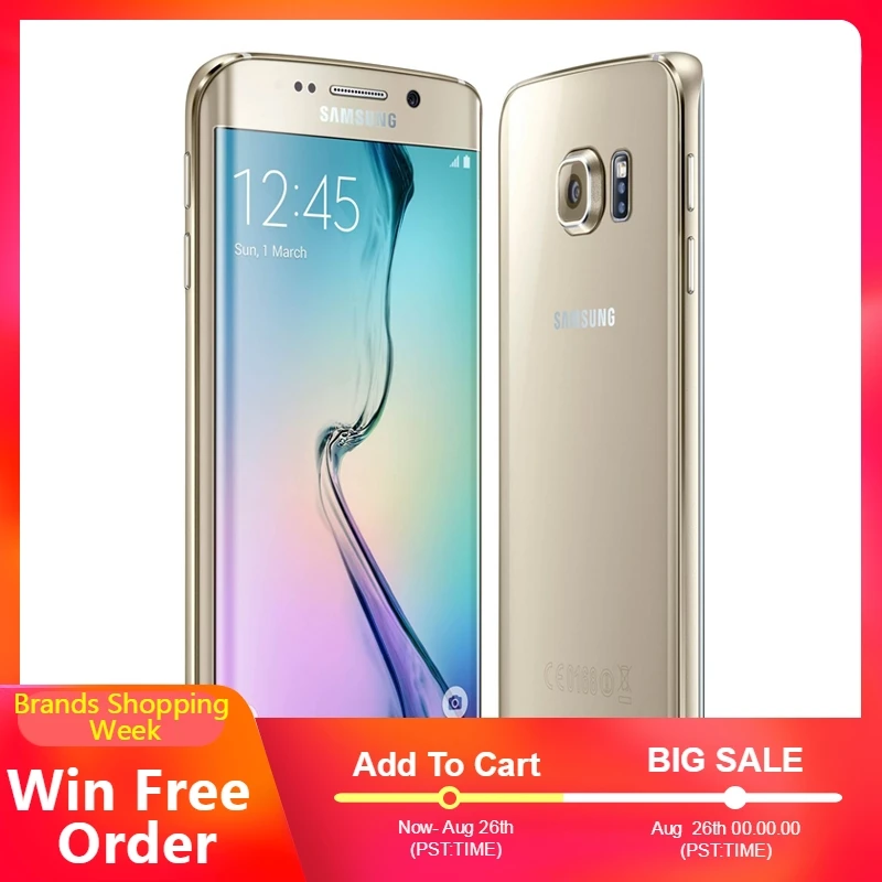 Оригинальный разблокированный мобильный телефон samsung Galaxy S6 edge 4G LTE Android G925A G925T G25F 3