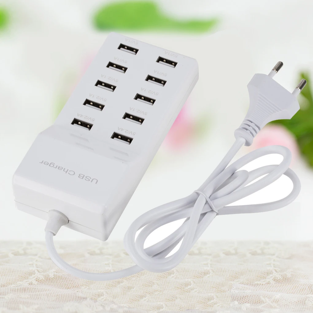 10 портов USB зарядное устройство телефон планшет USB устройство путешествия настольное зарядное устройство концентратор питания США вилка ЕС вилка