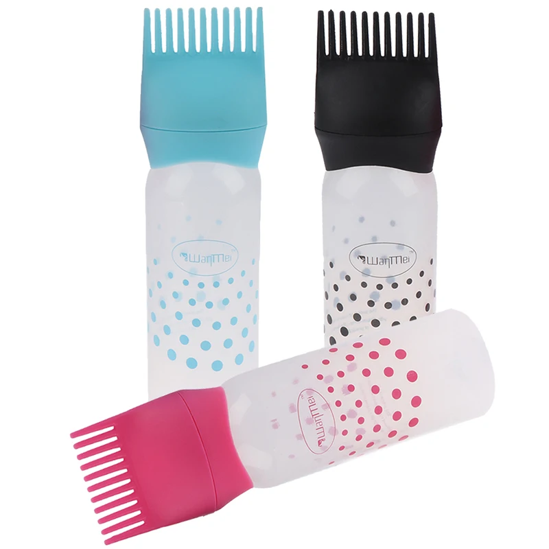 

1Pcs Plastic Dyeing Shampoo Bottle Oil Comb 170ML Hair Coloring Hair Tools Hair Dye Applicator Brush Bottles Styling Tool