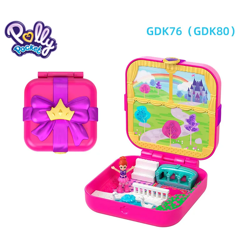 Оригинальная карманная кукла Mattel Polly, скрытый мир, мини-сцена, домашние игрушки для девочек, для детей, Русалочка, детская игрушка, матрешки, куклы - Цвет: GDK80