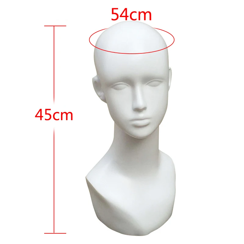Белый женский манекен головной убор дисплей парик Torso ПВХ тренировочная головка