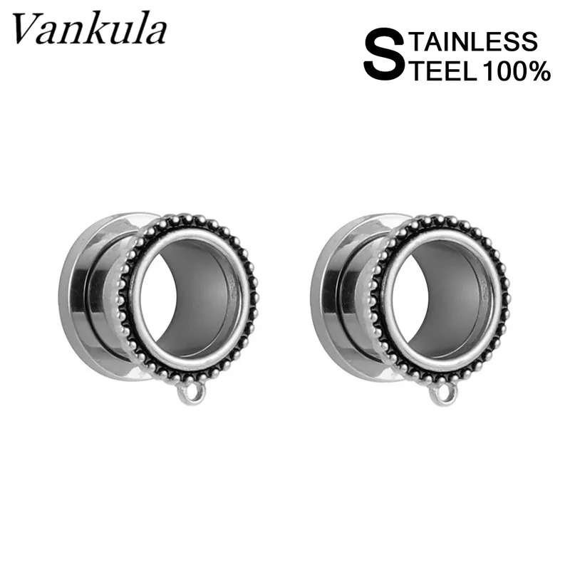 steel Vankula 316L Нержавеющая сталь DIY тонкие туннели тела пирсинг, модные украшения тела ювелирные серьги расширитель пара продажи - Окраска металла: steel