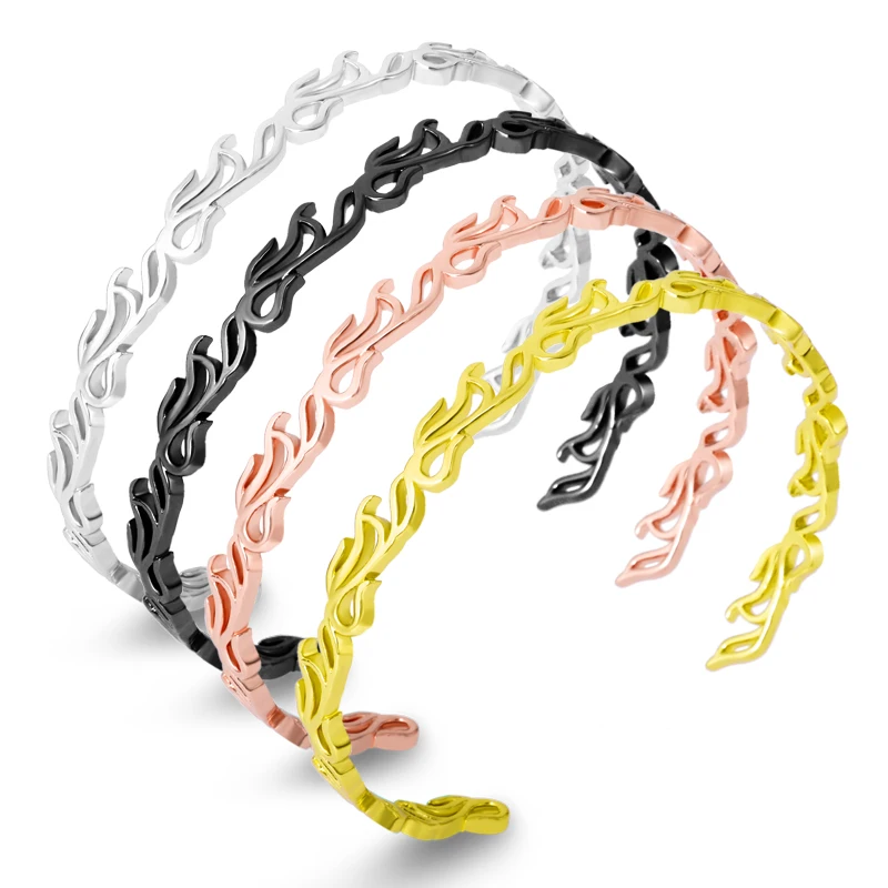 

Men Bangle Opening Cuff Twist Thorns Wire Pulsera Titanium Steel Geometric Bracelet Bangles Barbed Jewelry Women