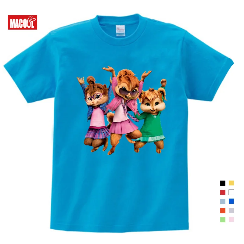 kids T-shirt Детские толстовки с капюшоном с изображением Элвина и Мунка хлопковые Толстовки красного цвета с длинными рукавами для мальчиков и девочек 3, 5, 7, 8, 9 лет - Цвет: kids T-shirt