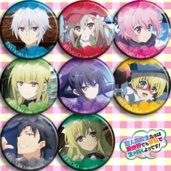 

8pcs/1lot Anime Tsukasa Mikogami Prince Akatsuki Aoi Ichijo Ringo Ohoshi Figure 4769 Badges Round Brooch Pin Gifts Kids Toy