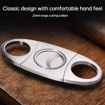 

2020New Hot Lighter Accessories Cigar Cutter Stainless Steel Metal Cigar Cutter Cigar Scissors Gift Portable Smoking Accessories
