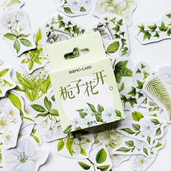 

46pcs/Pack Cute Kawaii Gardenia Flower Sticker DIY Sticker Stick Label Notebook Album Diary Decor Stationery Kids Gift