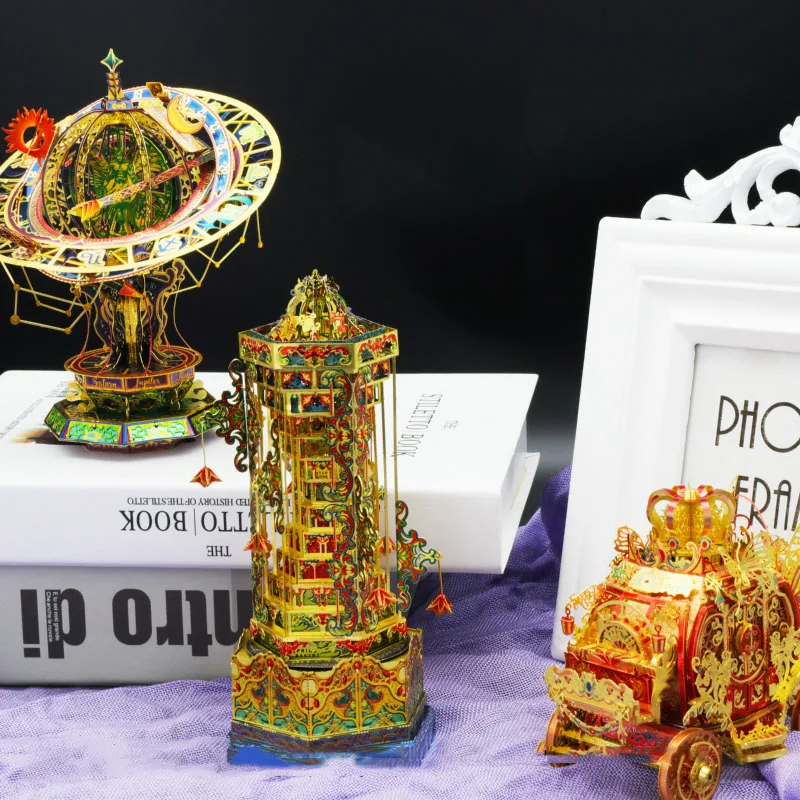 MU Twelve созвездия 3D металлические наборы DIY сборка головоломки лазерная резка головоломки строительные игрушки YM-N089