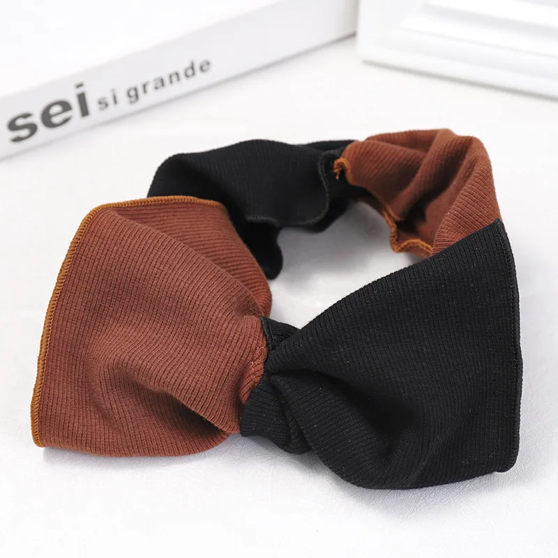 C614 brown black Винтажная повязка на голову для женщин Тюрбан Эластичная головная повязка на волосы для девушек аксессуары для волос haar аксессуары haarband opaska do - Цвет: C614 brown black