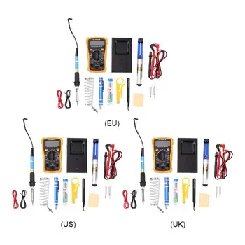 

60W Electric Soldering Iron Welding Set A Multimeter Equipped with Toolkit Eeasy to Carry for Welding Tin Wire Stripping Pliers