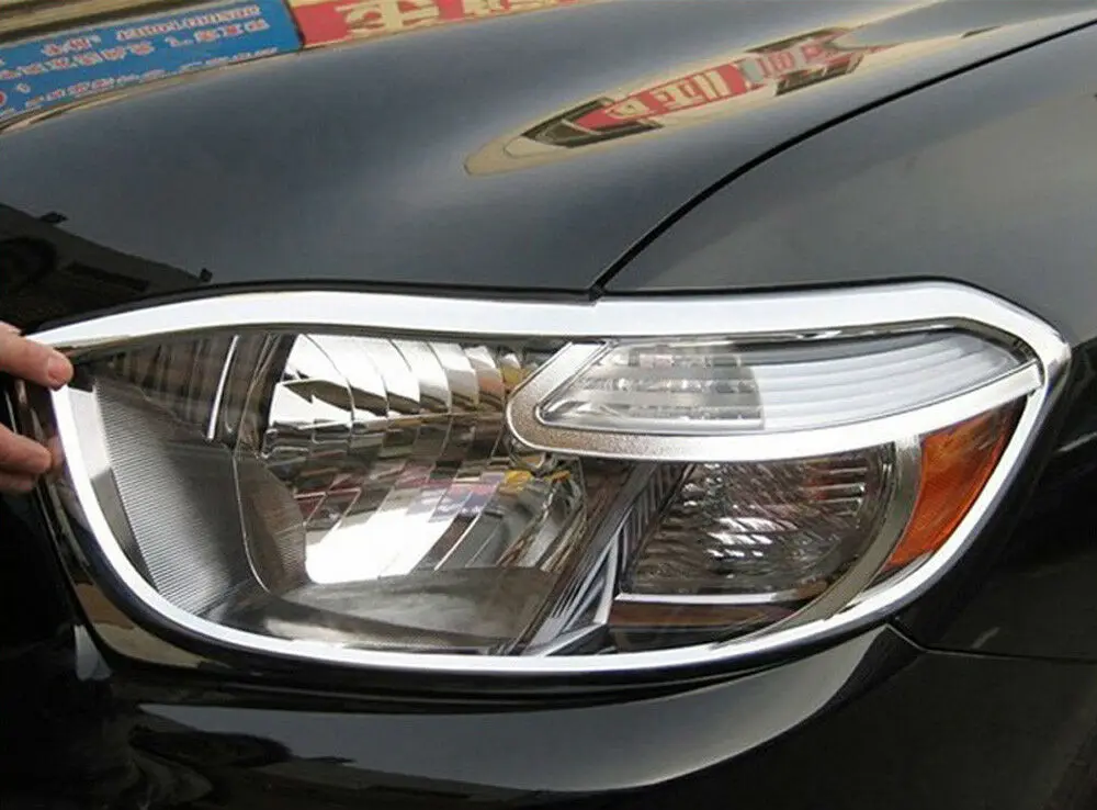 Для Toyota Kluger 2008 2009 2010 ABS хромированный передний головной светильник, накладка, Автомобильные модификации, автомобильные аксессуары