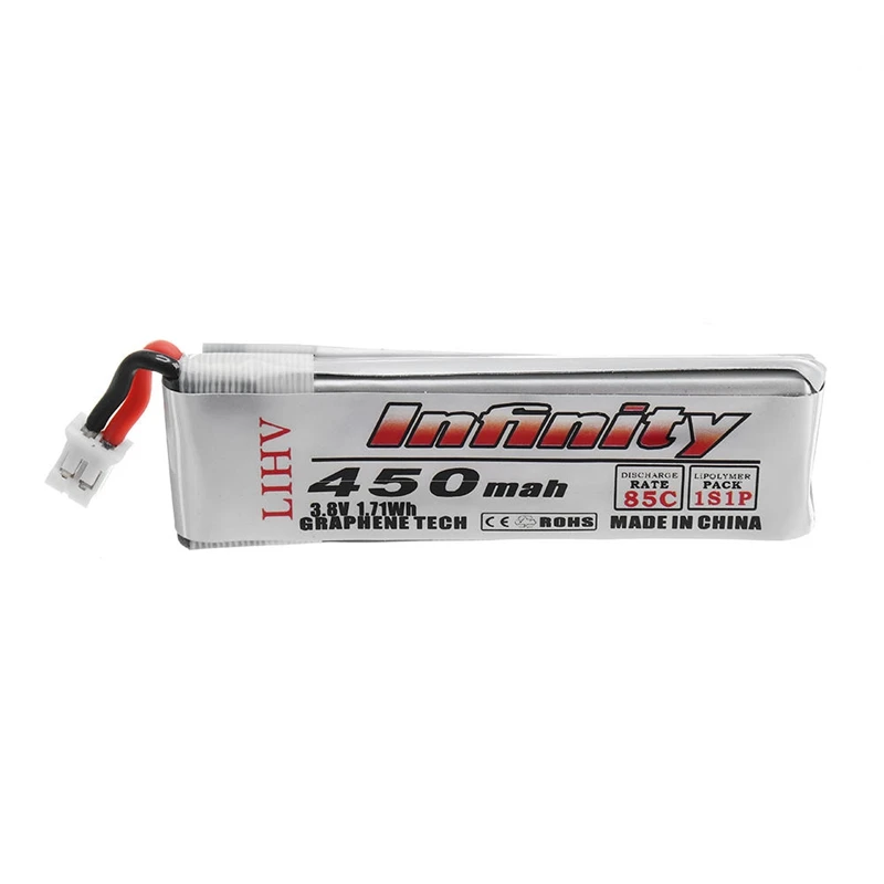 FFYY-AHTECH 5 шт. бесступенчатая батарея 3,8 V 450MAh 85C 1S LiPo батарея для квадрокоптера