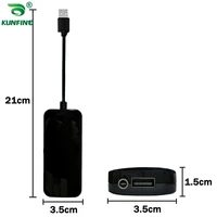 KUNFINE Wireless Wire Apple CarPlay Dongle for Android Car stereo Unit USB Carplay Stick with Android AUTO