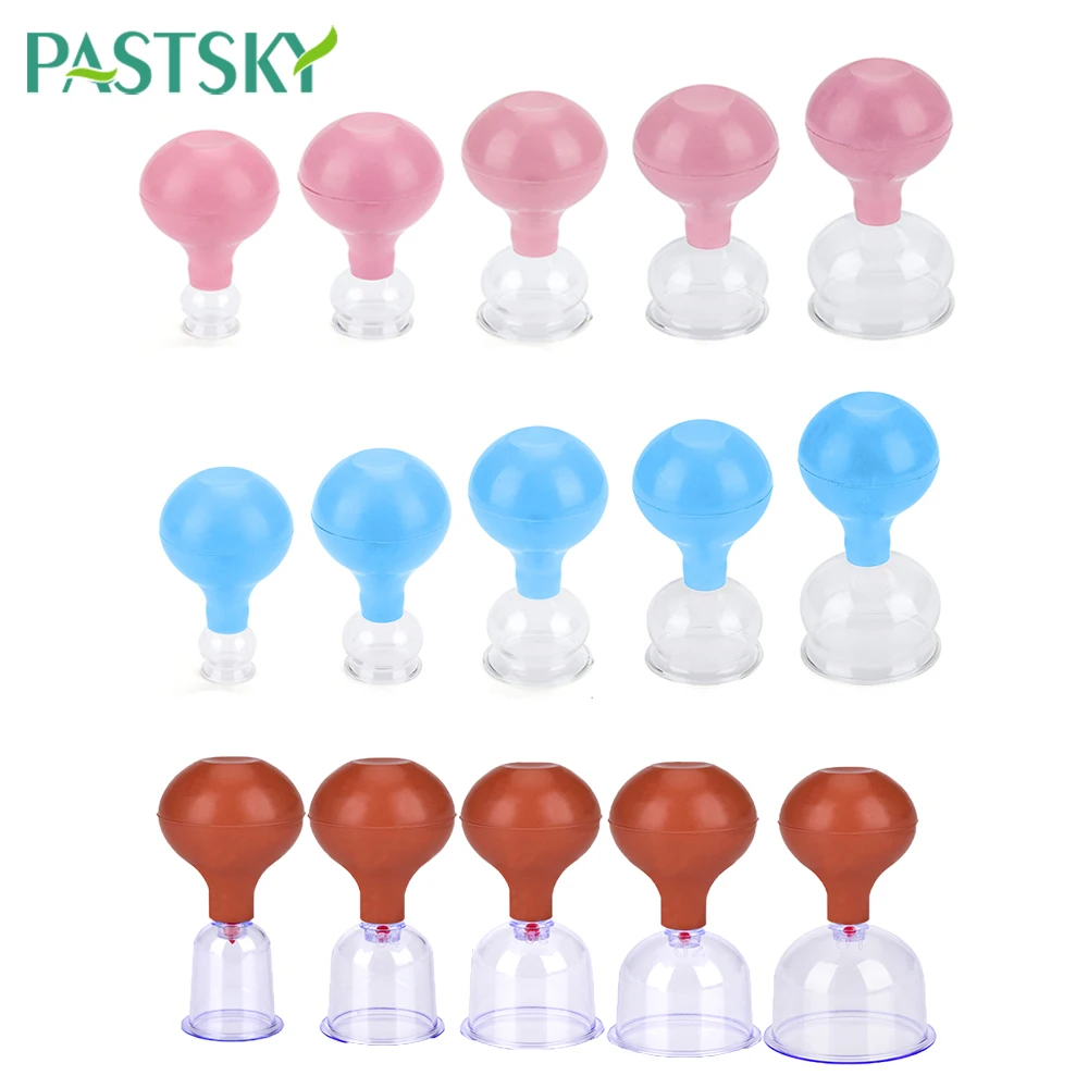 

Jar Vacuum Cupping Cans Rubber Head Glass Suction Cups Family Medical Chinese Therapy Back Body Massage Health Care Size 1-5