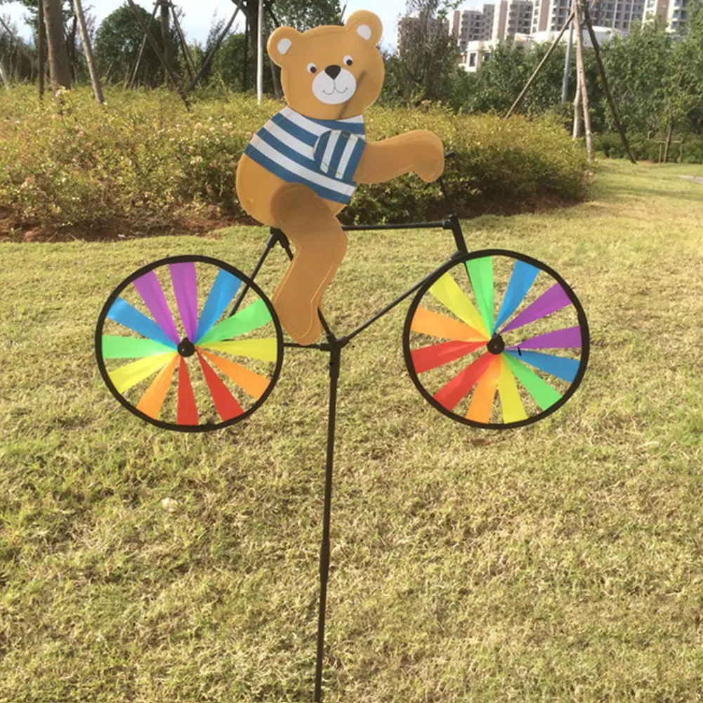 Gift Strip Shape Cute Wind Spinner Home Ornament Kids Funny Rainbow Classic Toy Animal Pattern Pinwheels Bike Garden Windmill
