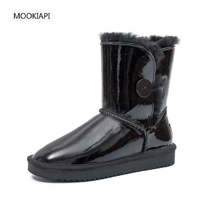 

The highest quality brand women's snow boots in 2019, real cowhide, 100% natural wool, fashionable women's shoes, free delivery