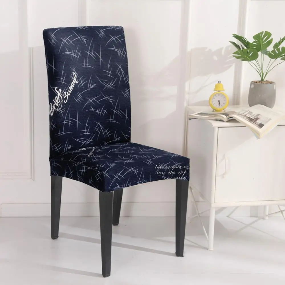 1145-1pc 1/4/6PcsPrint чехлы на стулья из спандекса обеденный анти-грязный Кухня Декоративные Чехлы для мангала эластичные свадьба крышка стула - Цвет: 1145-1pc