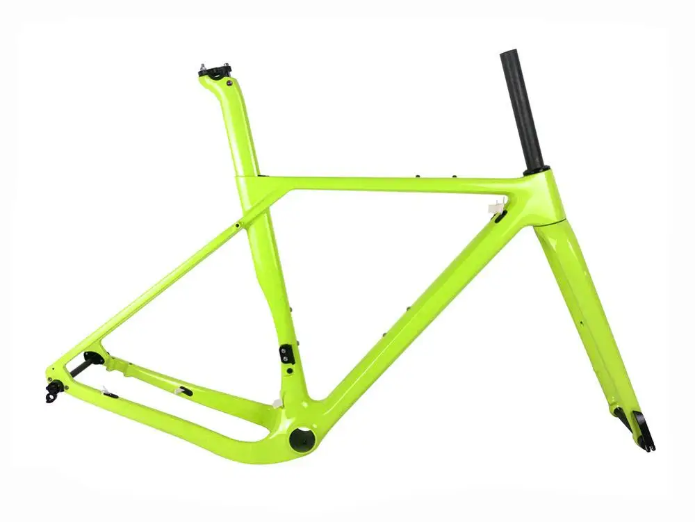 Light Yellow Color Spcycle T1000 полный карбоновый гравий велосипедные рамы CX циклокросс дисковые тормоза карбоновые рамы колеса пространства 700* 40c или 27,5*2," шины - Цвет: Light Yellow Color