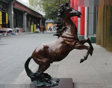 JP S1151 Royal Palace Classic Bronze Copper Art Sculpture Running gallop Horse statue B0403 | Дом и сад