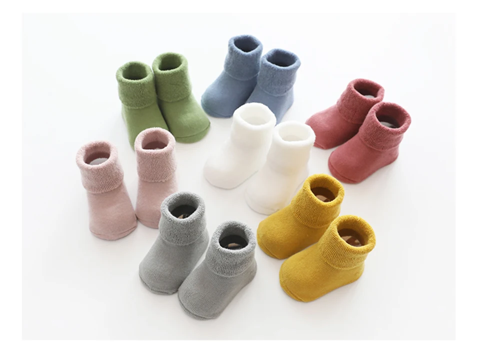 Baby winter anti slip long Socks Newborn infant boy girl Cotton Cute Terry Thicken warm Sock toddler children Clothing Accessory